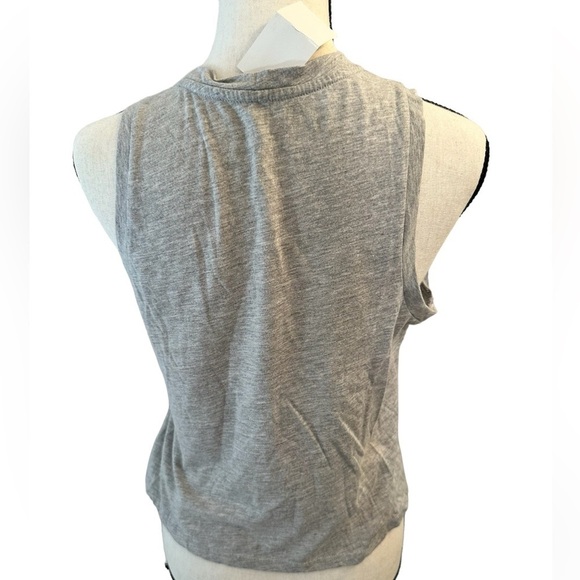 Fifth sun  grey an black sleeveless crop style T shirt in small - Picture 2 of 3